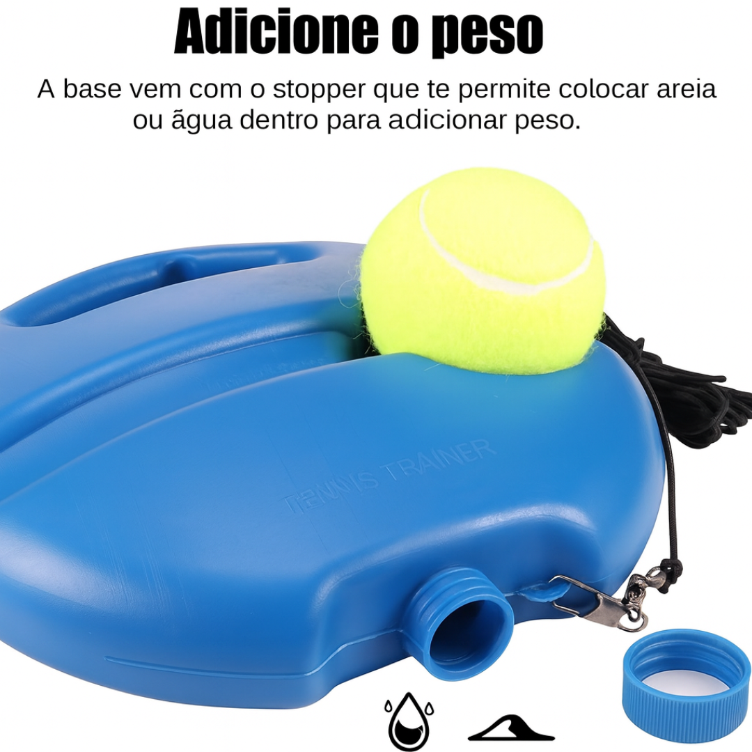 Entrenador de tenis, pelota de rebote portátil para entrenamiento de tenis individual.