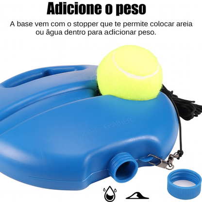 Entrenador de tenis, pelota de rebote portátil para entrenamiento de tenis individual.